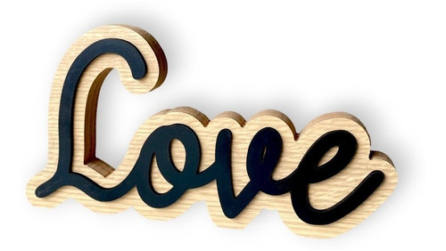 Palabra Decorativa Love - Cartel De Madera - Estante - Deco