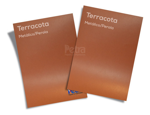 Papel Perolado Terracota - Tam.  A4 180g/m² - 25 Folhas