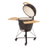 Parrilla Kamado Marca Bbq-grill Linea Kadu K18 A Carbon Color Negro Mate