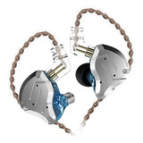 Audífonos In-ear Gamer Kz Zs10 Pro Con Micrófono Blue Azul