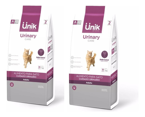 Alimento Unik Urinary Care Urinario Gato Adulto 7.5 Kg X2u