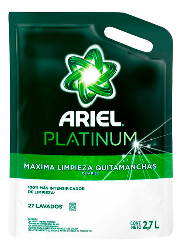 Detergente Liquido Ariel Platinum Doypack 2.7l