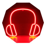 Cartel Auricular En Neón Led / Deco  / Figuras / Hogar