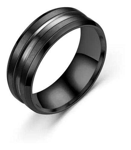 Anillo De Titanio 8mm Negro Mate