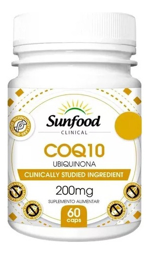 Coenzima Q10 200mg 60 Cápsulas Sunfood Clinical