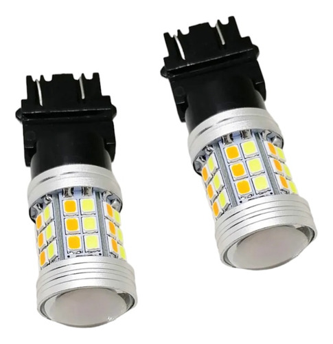 Par De Faros Led Bicolor 3157 Con Lupa 