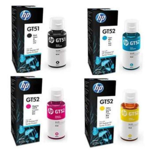 Combo 4 Tintas Hp Gt51 + Gt52 Originales 5810/20/315/415 Sin Caja