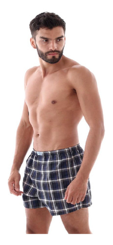 Calzoncillo Boxer Camisero Tela Hombre Maxime 616ms