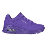 Tenis Skechers Uno Night Shades Violeta Oscuro Para Mujer