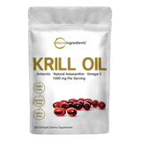Micro Ingredients Suplemento De Aceite De Krill Antártico, 