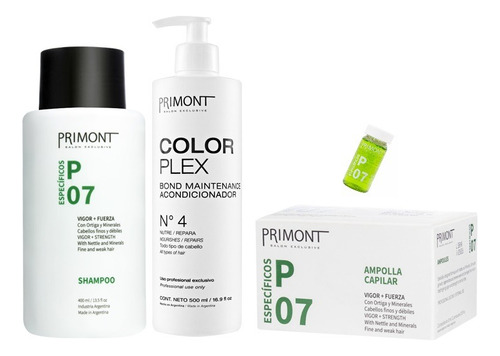 Tratamiento Anticaida P07 Shampoo Y Ampollas + Color Plex