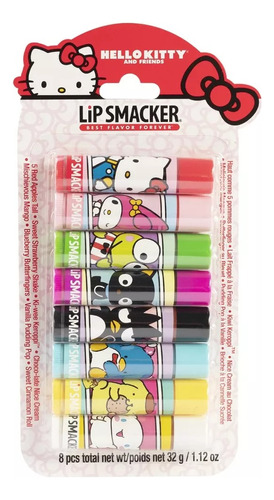 Lip Smacker Pack Hello Kitty Set 8 Balsamos Lip Balm 