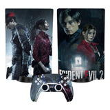 Skin Compatible Con Consola Ps5 Resident Evil Leon Claire