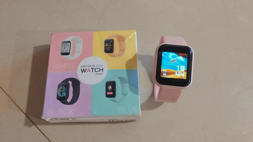 Reloj Inteligente Watch Smart Macaron Color Rosa Chicle