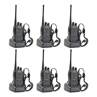 Walkie-talkie Baofeng BF-888S de 6 radios y frecuencia UHF - negro. | Envío gratis