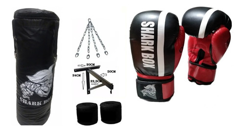 Kit Boxeo,bolsa De Lona 1,50mts S/relleno+cadenas+soporte+ve