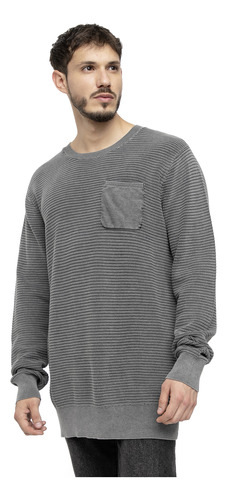 Sweater Cotton Light Grey Black Bubba