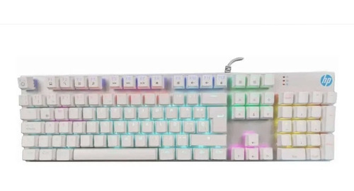 Teclado Mecanico Gamer Hp Gk 400f Rgb Blanco Esp - Superplay