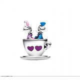 Charm Pandora Disney Pato Donald Daisy Taza Té Plata Ale 925