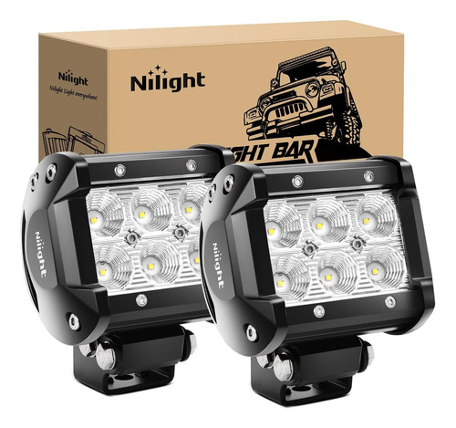 Nilight Exploradoras Led Moto Atv Jeep 2pcs 18 W Impermeable