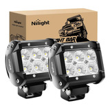 Nilight Exploradoras Led Moto Atv Jeep 2pcs 18 W Impermeable