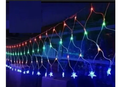 Luces Cascada Malla Con Estrellas 360 Led 8 Metro Multicolor