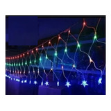 Luces Cascada Malla Con Estrellas 360 Led 8 Metro Multicolor