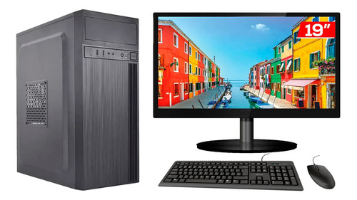 Kit Completo I3 4gb Ram Ssd 120 Monitor 19 Wifi Nf Office