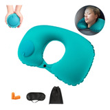 Almohada Para Viaje Cuello Inflable Tapone Oidos Conjunto