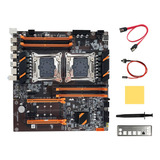 Placa Base De Doble Cpu X99+cable+cable De Conmutador+deflec