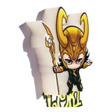 Lampara Mural 3d Mini Loki Marvel Vengadores