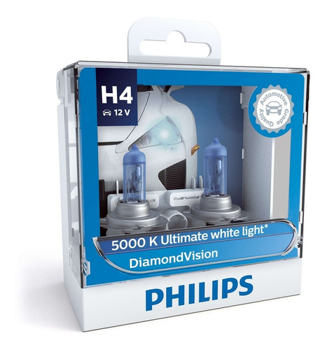 ( Veja Original ) Philips Diamond Vision 5000k H4 + Garantia