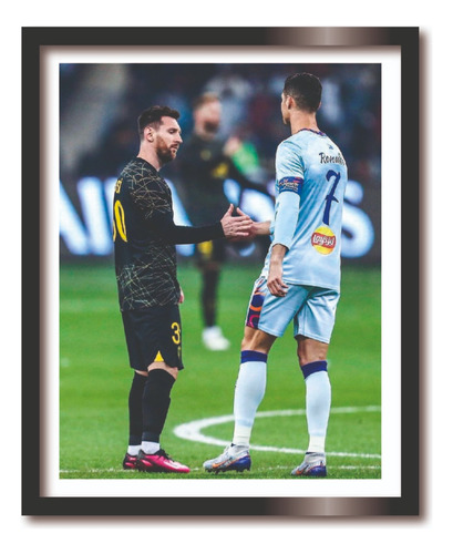 Decorativo Lionel Messi Y Cristiano Ronaldo Foto Juntos