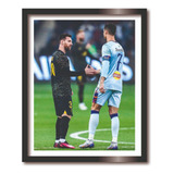 Decorativo Lionel Messi Y Cristiano Ronaldo Foto Juntos