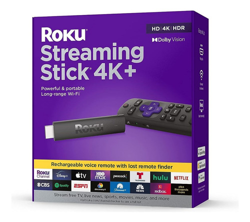Roku Streaming Stick 4k+ Control Remoto Recargab Comando Voz