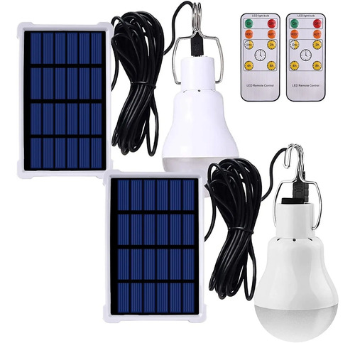 Luces Llevadas Solares Portátiles Caseras 2pcs, Lámparas De