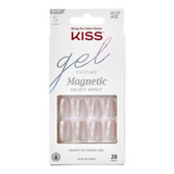 Uñas Glue-on Kiss Gel Fantasy Magnetic - Modelo Dignity