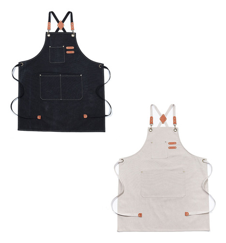 Delantal Para Cocina, Barbería, Cafetería Unisex, 2 Piezas