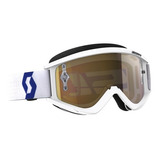 Antiparras Deportivas Cross Goggle Scott Recoil Xi Blanca Color De La Lente Dorado Color Del Armazón Blanco