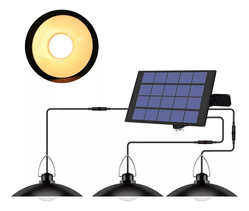 Luces Solares Colgantes Con Panel Ajustable Automático