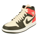 Wmns Air Jordan 1 Mid Se Lt Orewood Brn/newsprint Dq60 Nuevo