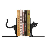 Suporte Aparador De Livros Dvds Mdf  Gato Bancada Decorativo Cor Preto