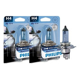 Lâmpadas Farol Fiat Strada Philips H4 Bluevision