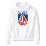 Sudadera Con Gorro Logo Nasa Cohete Luna Estrellas Etiqueta