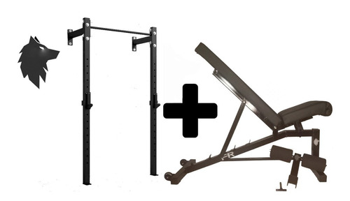 Half Rack + Banco Multiangular Powerlifting - Gym - Crossfit