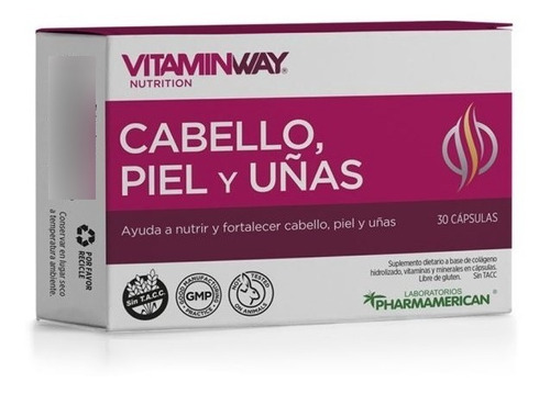 Complejo Para Nutrir Cabello Piel Uñas X 30 Caps Pack X 4