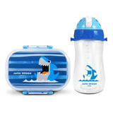 Kit Pote Lanche 2 Andares + Garrafa De Água Infantil 460ml