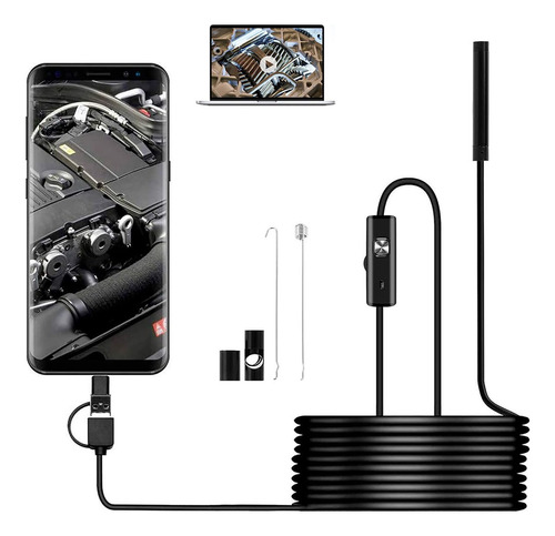 Cámara Endoscopio 5.0 Mp Usb 3 En 1, Hd Para Android Y Pc