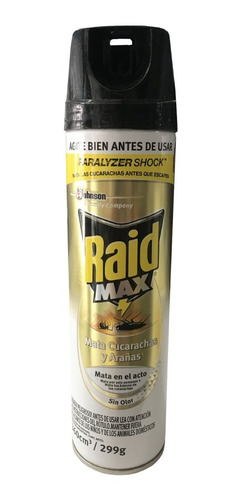 Raid Cucarachas Y Arañas (max) X 360 Cm3 Sin Olor Dorado