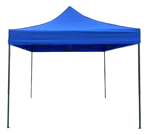 Gazebo Plegable 3x3 Exterior + Bolso Transportable + Estacas Color Azul